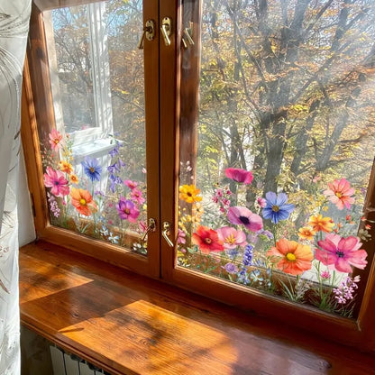 BlütenFenster™ Florale Fensteraufkleber