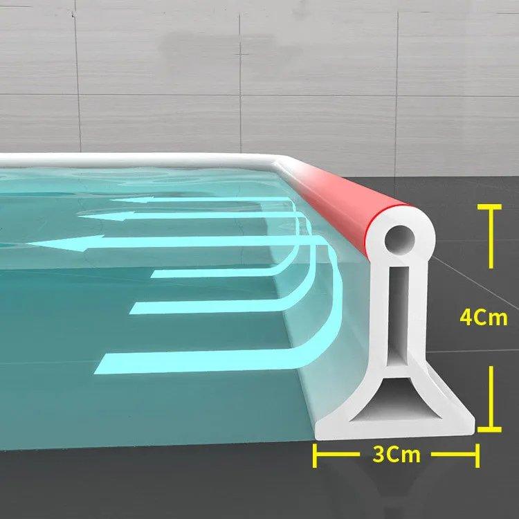 Flexible Wasserrückhaltebarriere für die Dusche – Einfache Installation