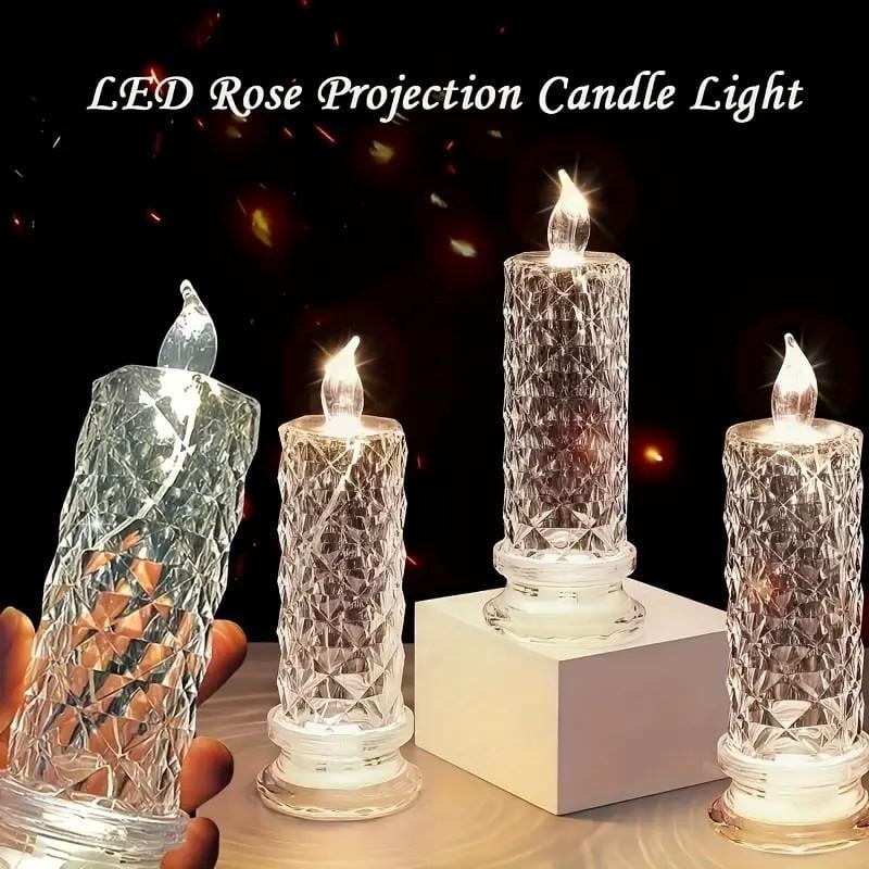 LED-Lichtrosen-flammenlose Kerzenlampe
