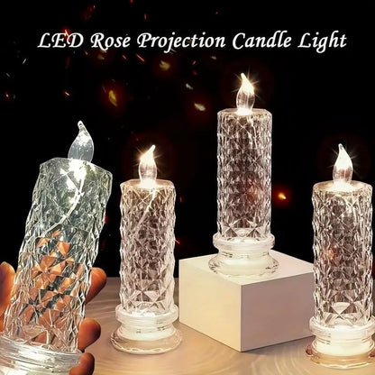 LED-Lichtrosen-flammenlose Kerzenlampe