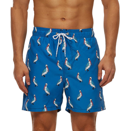 Strandshorts Herren Five-Point Blau