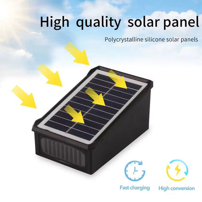 Stimmungsvolle Solar-LED-Wandleuchte für gemütliche Abende