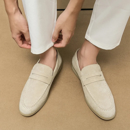 John capri loafers | Stilvolle bequeme Wildleder-Slipper für Männer