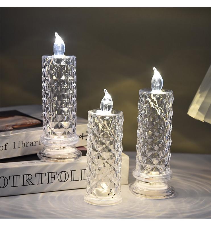 LED-Lichtrosen-flammenlose Kerzenlampe
