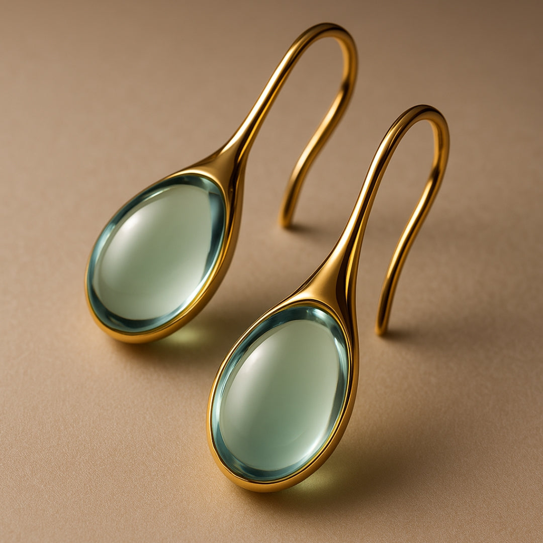 Kristall Tropfen Ohrringe in Gold und Silber