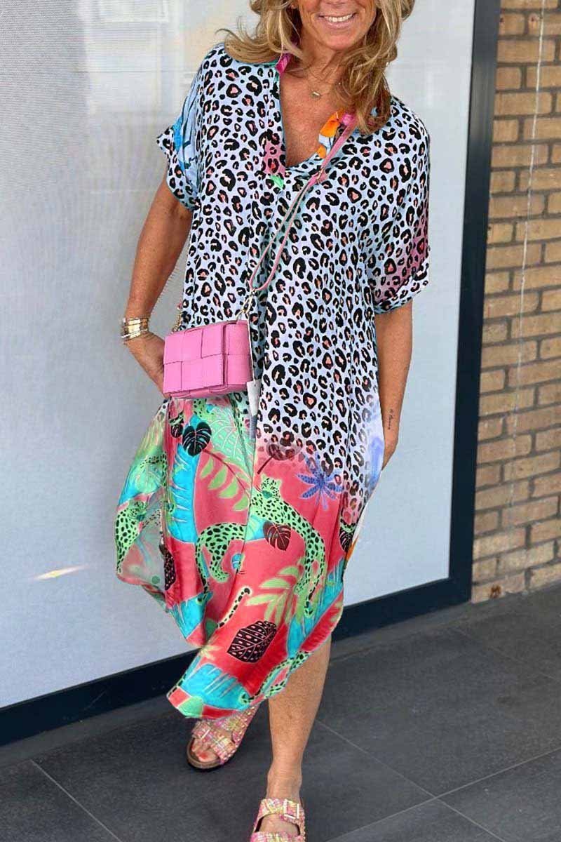 Sommer Leopard Kleid
