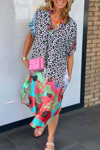 Sommer Leopard Kleid