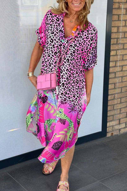 Sommer Leopard Kleid