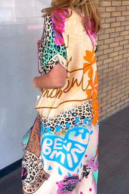 Sommer Leopard Kleid