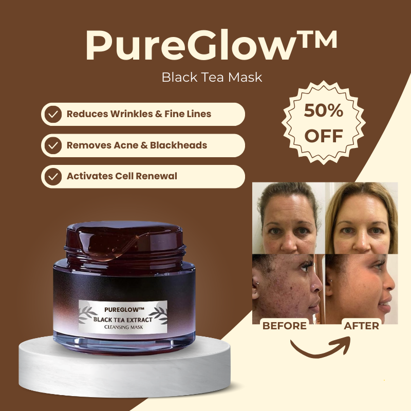 Letzter Tag 50% Rabatt I PureGlow™ Schwarzer Tee Maske
