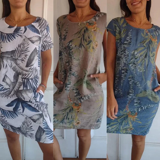 Victoria™ Botanischer Druckkleid