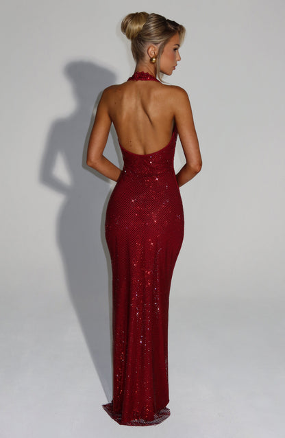 Starla Maxi Kleid - Wein
