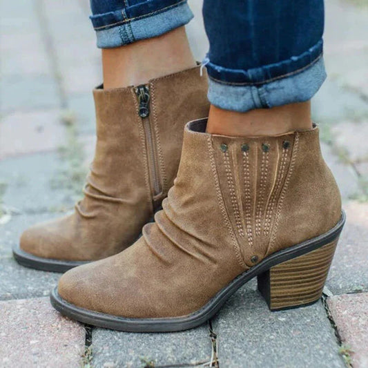 Anette | Elegante und moderne Stiefelette mit Reißverschluss