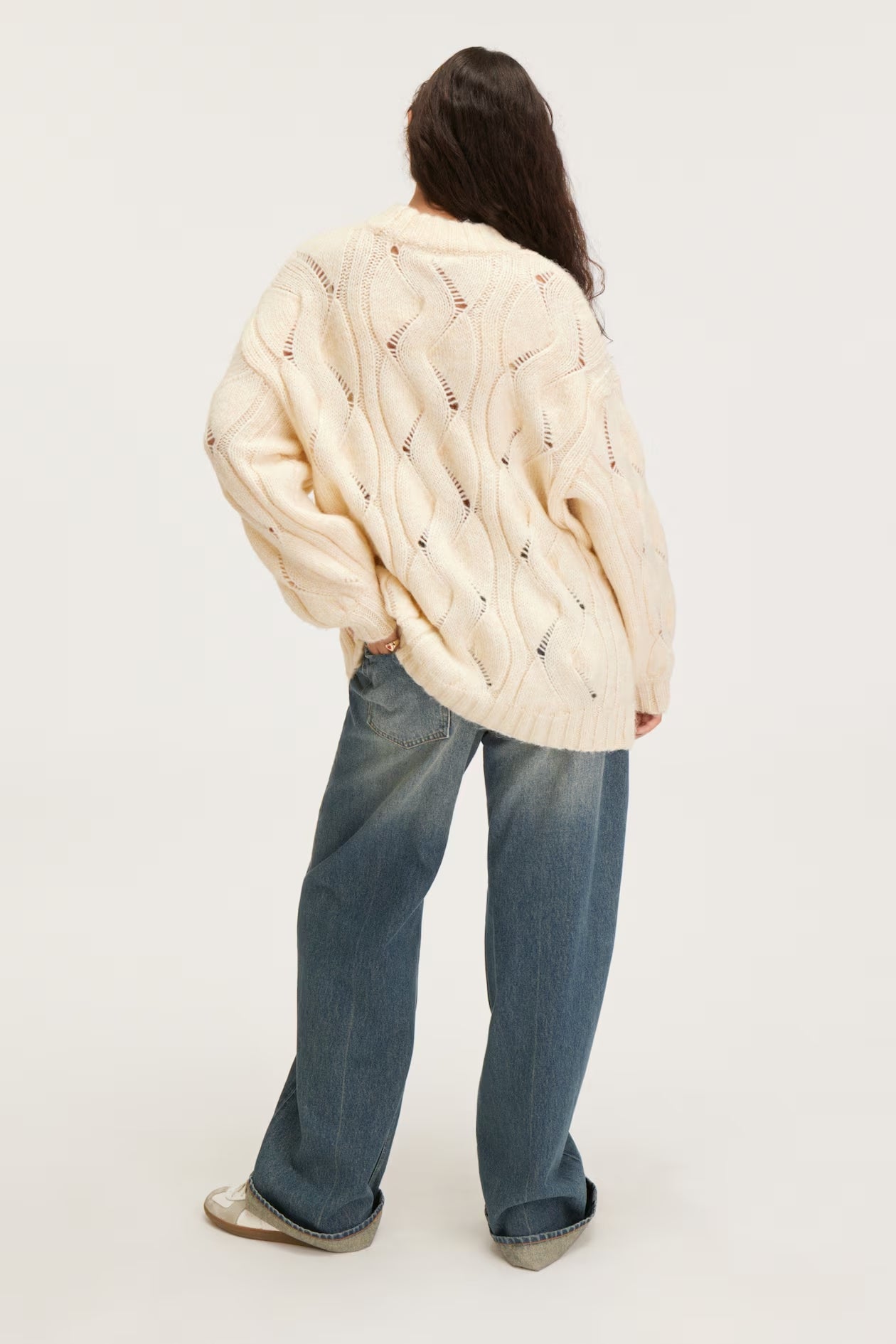 Layla | Oversized-Pullover mit Zopfmuster